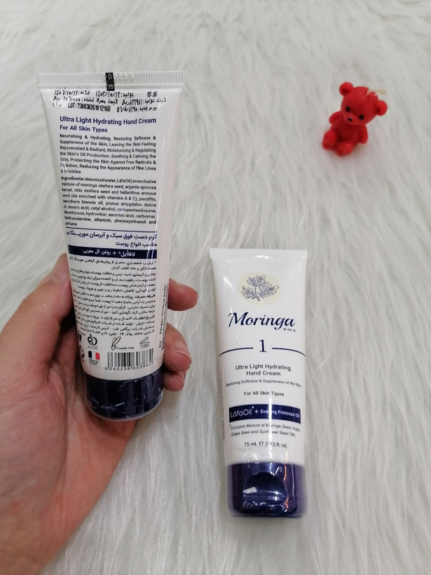 کرم دست آبرسان با عصاره مورینگا